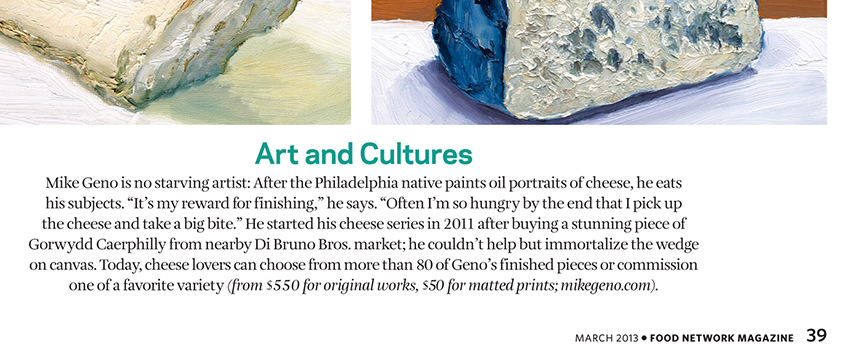 Food Network Magazine - Mike Geno Cheese Art